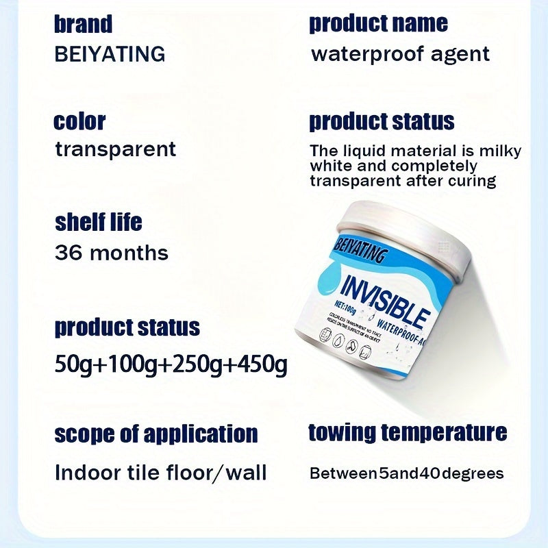 Waterproof Sealant for Wood Plastic Glass Marble Ceramic 100g 200g 400g