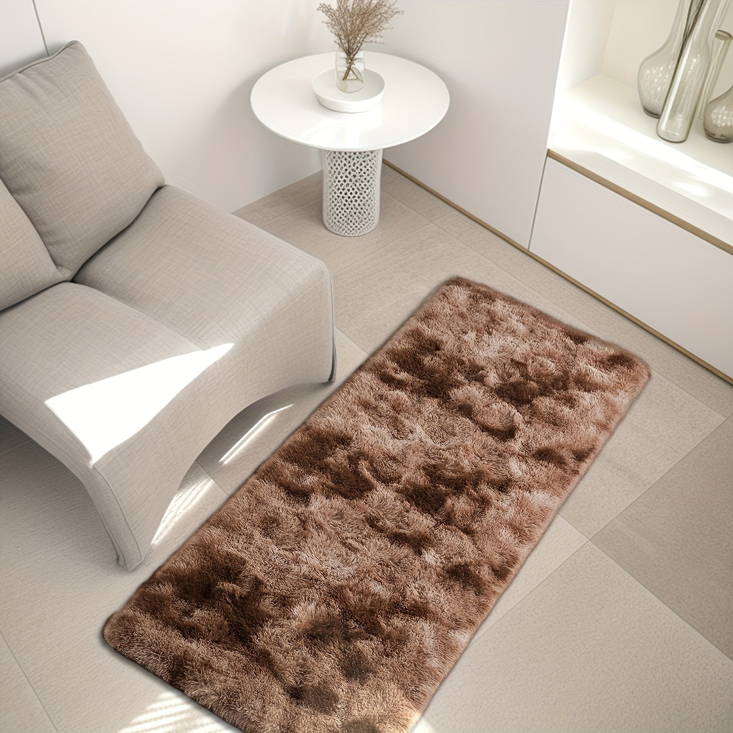 Plush Faux Fur Area Rug - Luxuriyali yumshoq, sirpanmaydigan, uzoq muddatli va tozalash oson - Uyingizdagi har qanday xona uchun mukammal, tanlash uchun turli ranglar mavjud.