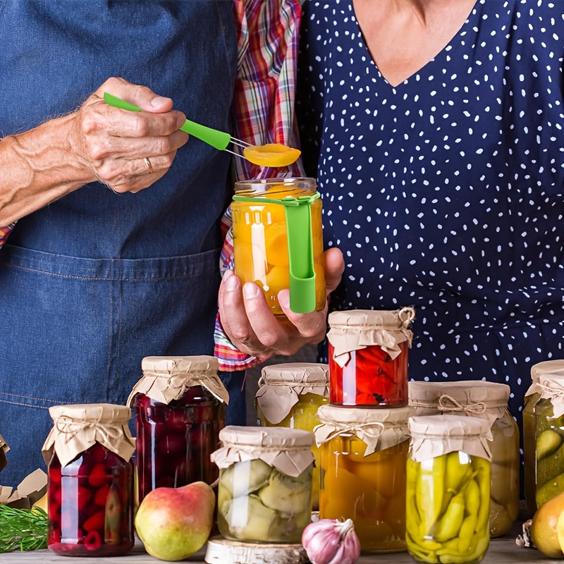 Juego de 5 tenedores de plástico para pepinillos, aceitunas y frascos
