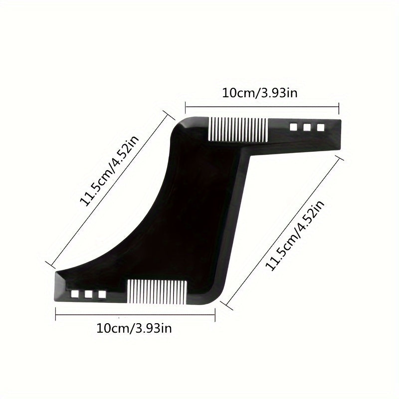 Peine y plantilla para dar forma a la barba de hombre para el cuidado y peinado diario