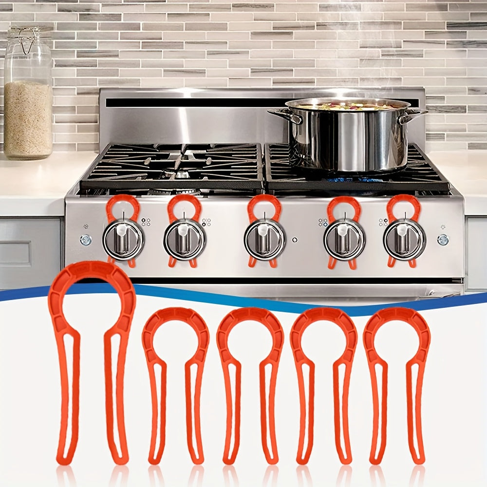 Bloqueos para perillas de estufa de gas para jóvenes, rojo, de fácil agarre, previene presiones accidentales