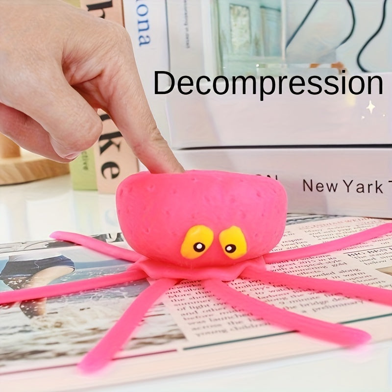 Children's Bath Toy Water Spraying Octopus Stress Relief Doll for Kids