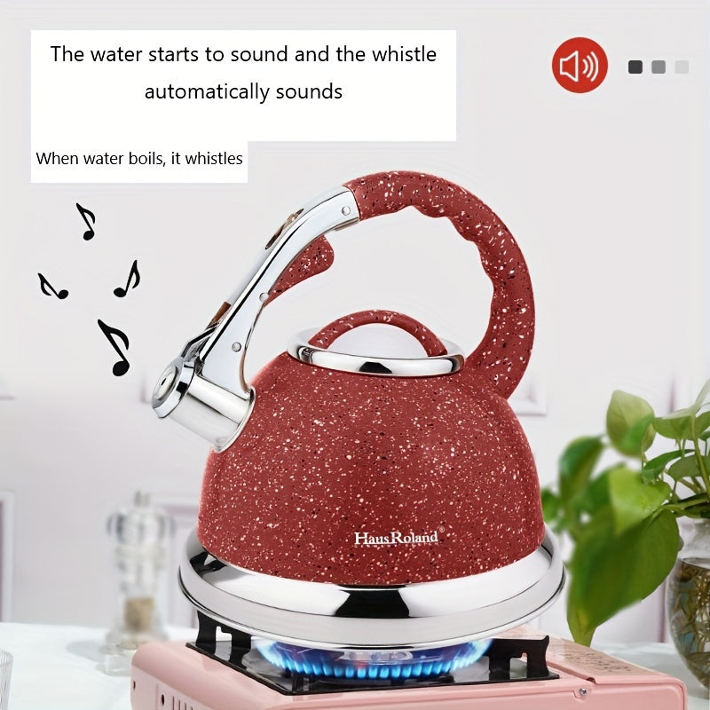 Stainless Steel Whistling Kettle for Gas Stoves, No Electricity Needed