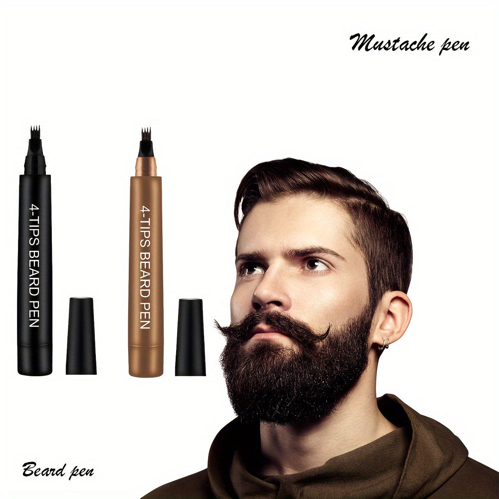 Bolígrafo rellenador de barba para hombres kit de cuidado impermeable de larga duración estilizador de cejas