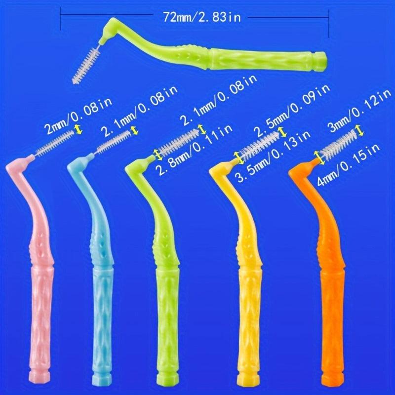 10 dona L-shaklidagi interdental tish cho'tkasi bo'shliq va ortodontik qurilmalarga mos