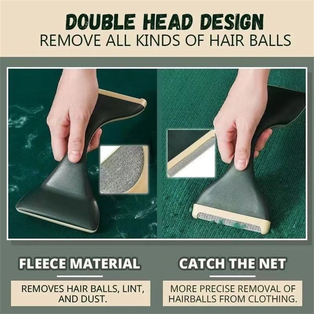 "Ikki tomonlama dizaynga ega Lint olib tashlash cho'tkasi - kiyimlar va gilamlar uchun ixcham va ko'p funksiyali fluff tozalagich, uy tozalash uchun mukammal - oq, yashil va sariq variantlar mavjud"