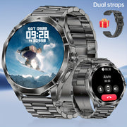 Zinc Alloy Smart Watch 4.7cm Screen 100+ Sports Modes AI Voice Control Wireless Rechargeable Battery