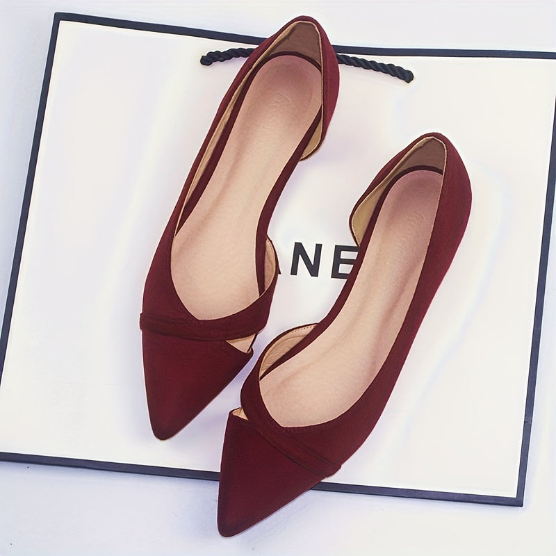 Women's Flat Shoes Pointed Toe Slip-On Casual All-Season Flannel