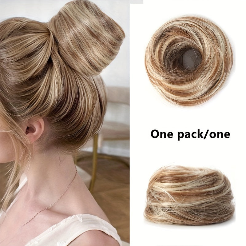 Women's Synthetic Straight Hair Bun Hairpiece Natural Look All Ages