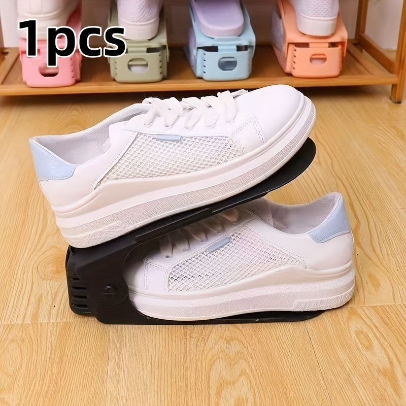 Adjustable Plastic Shoe Rack Space Saving Organizer for Entryway Bedroom Dorm 5 Sizes