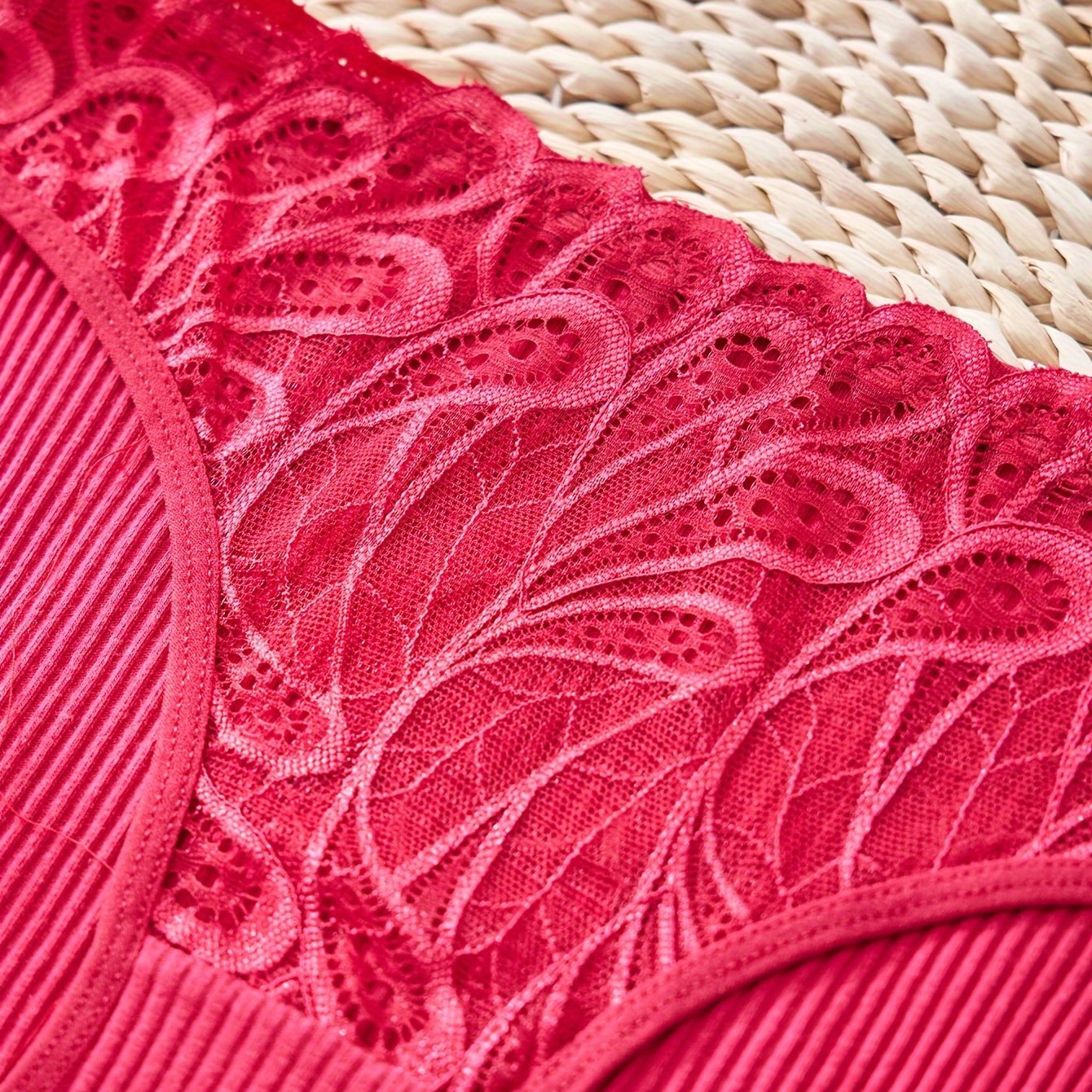 1 Элегантные хлопковые трусики с кружевной отделкой для женщин, дышащее трикотажное нижнее белье, удобное и стильное, взрослое - 1 упаковка