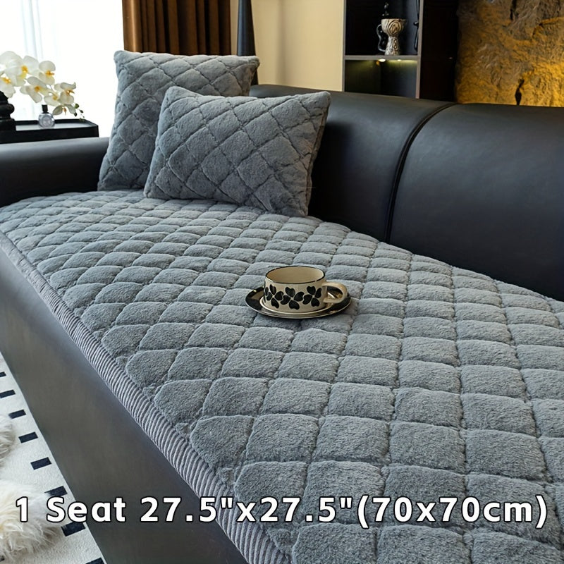 Zamonaviy to'qilgan divan qoplamasi, uy hayvonlari uchun qulay, mashinada yuviladigan, sirpanmaydigan, turli mebel o'lchamlari va uslublari uchun qalin polyester himoyasi, uy yoki ofis bezaklari uchun.