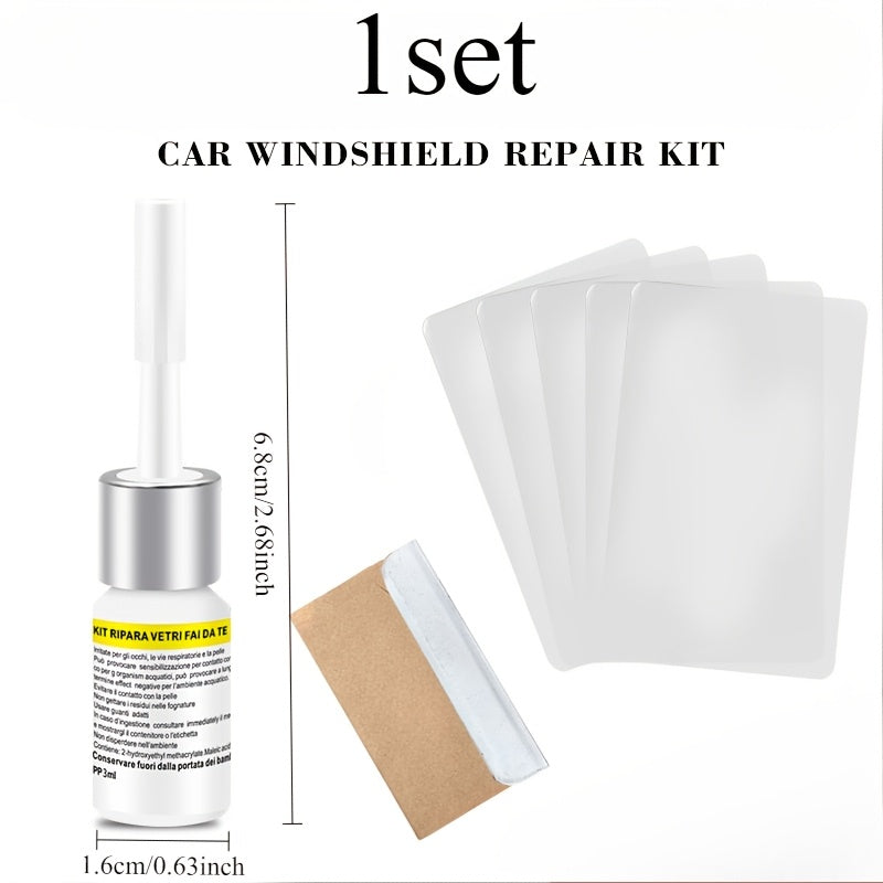 Windshield Repair Kit Nanofluid Technology for Chips and Cracks Automotive Glass Repair