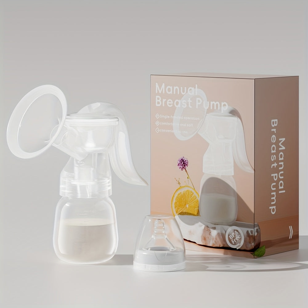 BPA-Free Manual Breast Pump Set for Breastfeeding and Milk Storage 180ml Bottle Nipple