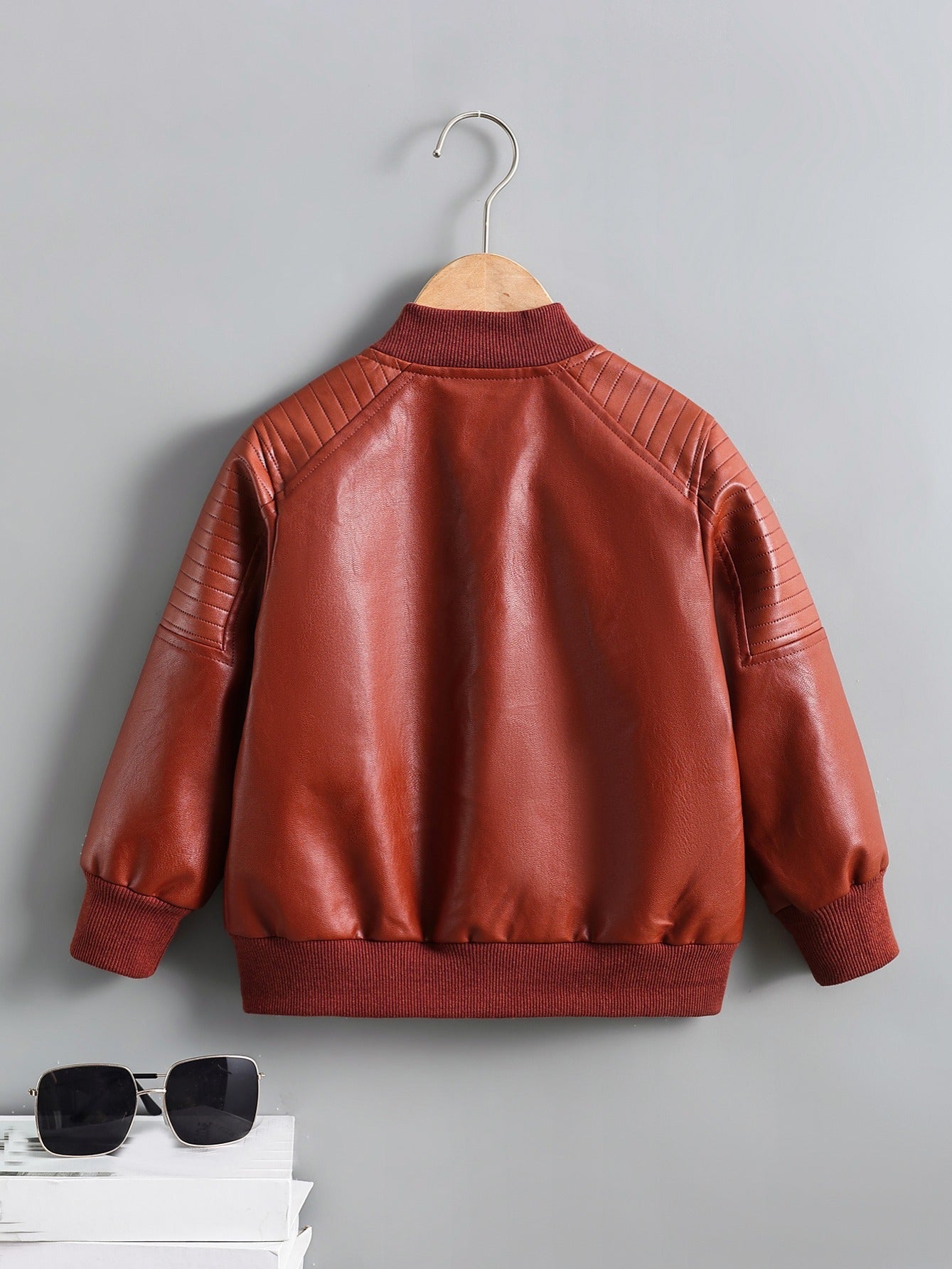 Boys' Polyester Zipper Jacket for Spring Autumn Winter Casual Streetwear Over 3 Years