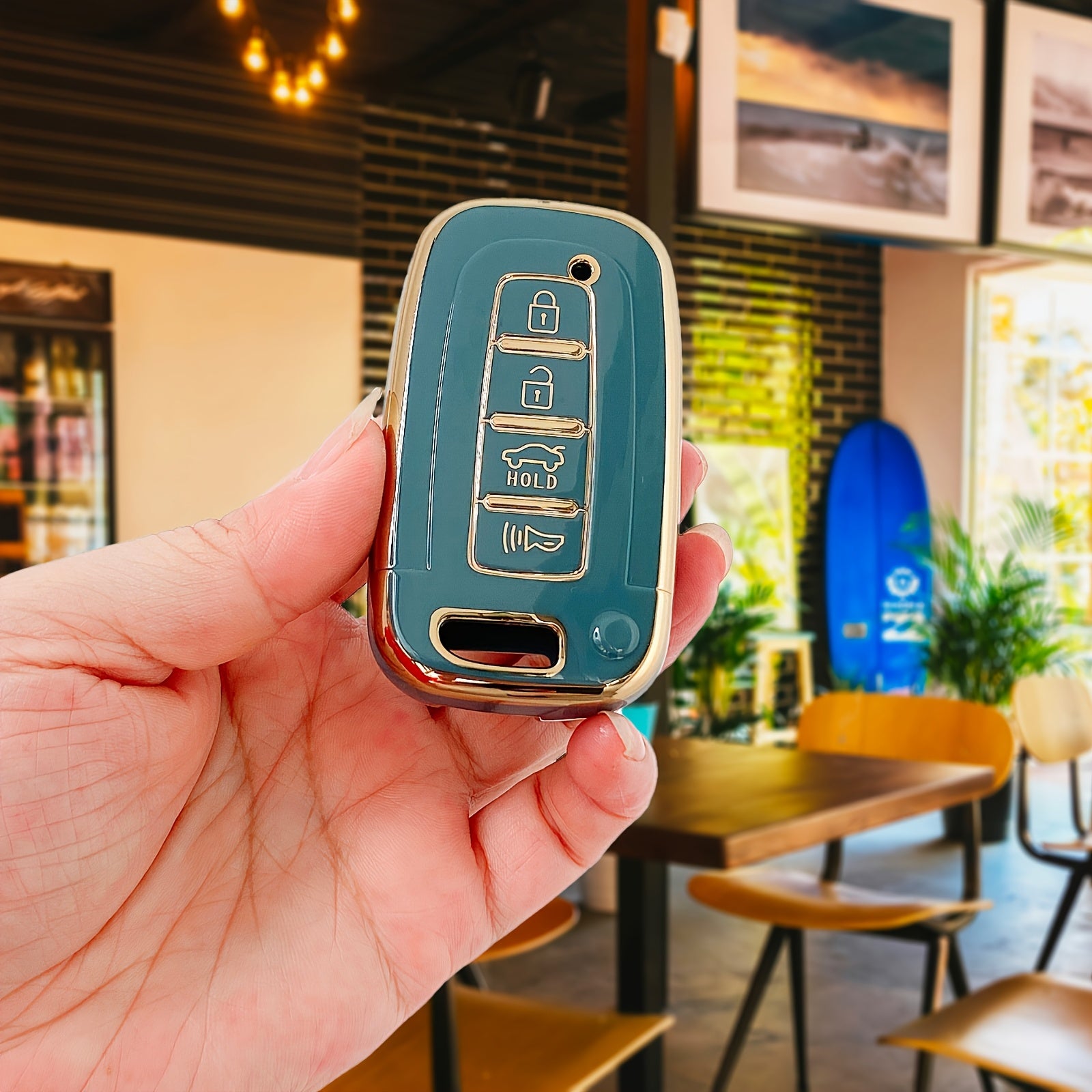 Universal TPU Key Fob Cover for Car Remote Smart Key Case Black