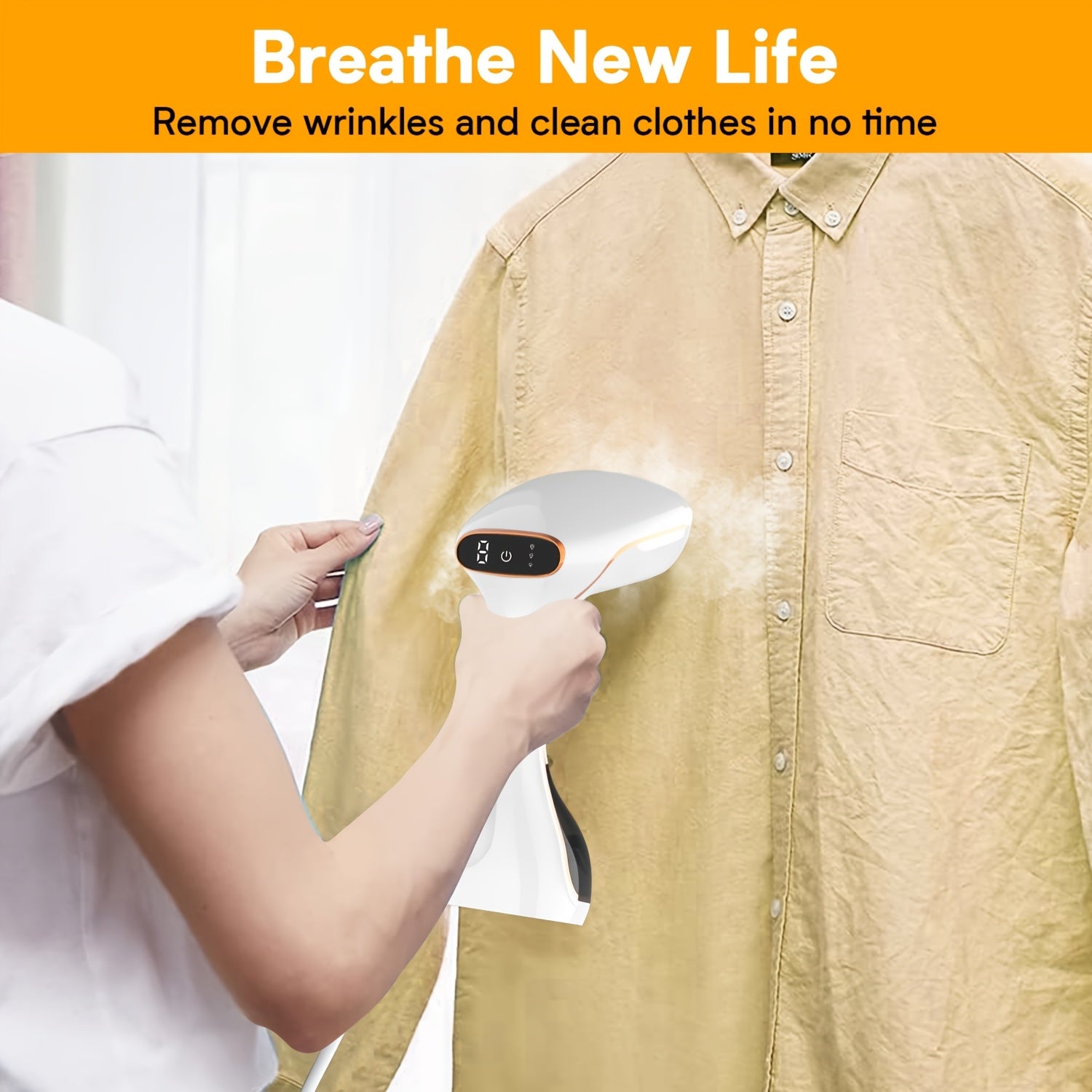 Handheld Garment Steamer 1780W Fast Heating 3 Steam Levels Wrinkle Remover