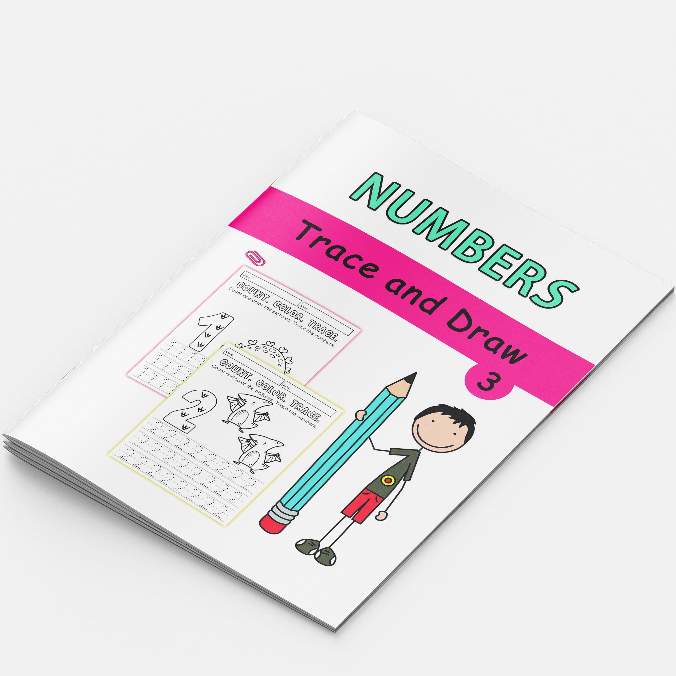 Children's Coloring Book for Kids Ages 4-8 Number Learning Educational Activity Paperback