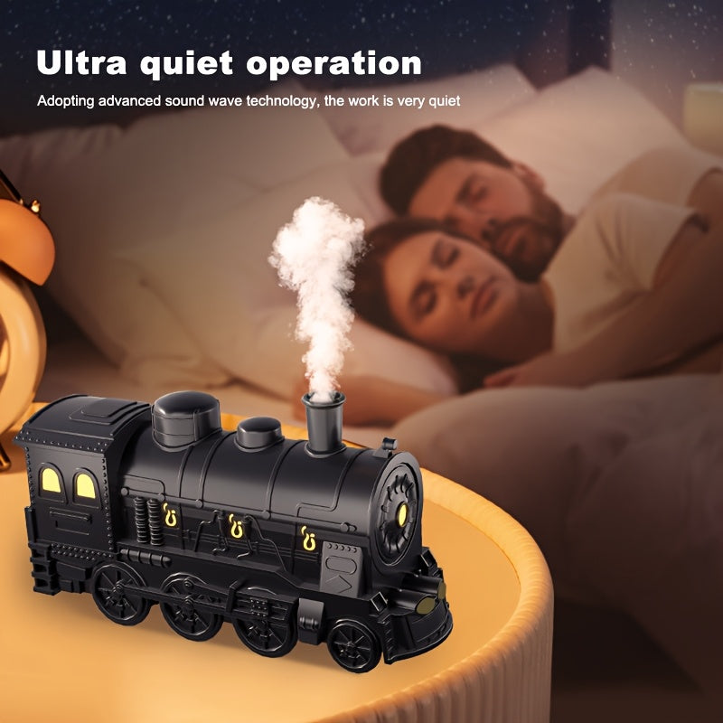 Vintage Steam Train Essential Oil Diffuser va Namlagich, chiroqlar bilan