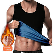 Men's Sauna Sweat Shaping Sportswear Tank Top for Fitness Training Slimming Polyester