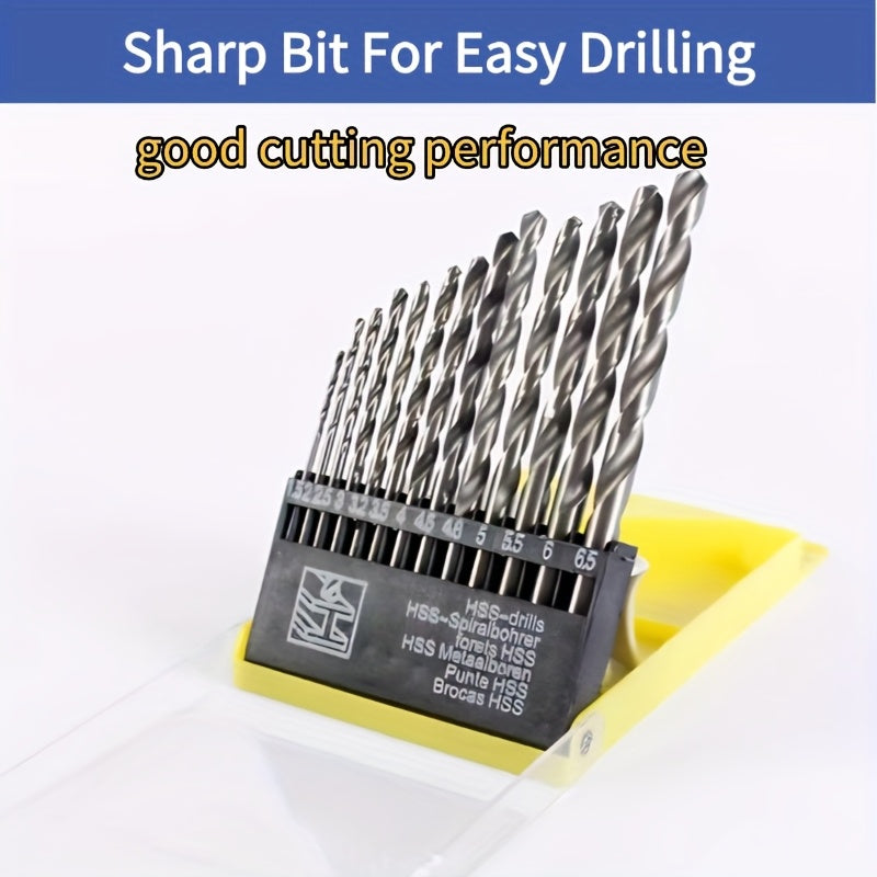 HSS Cobalt Drill Bit Set 1.5mm-6.5mm for Hard Metals High-Speed Steel