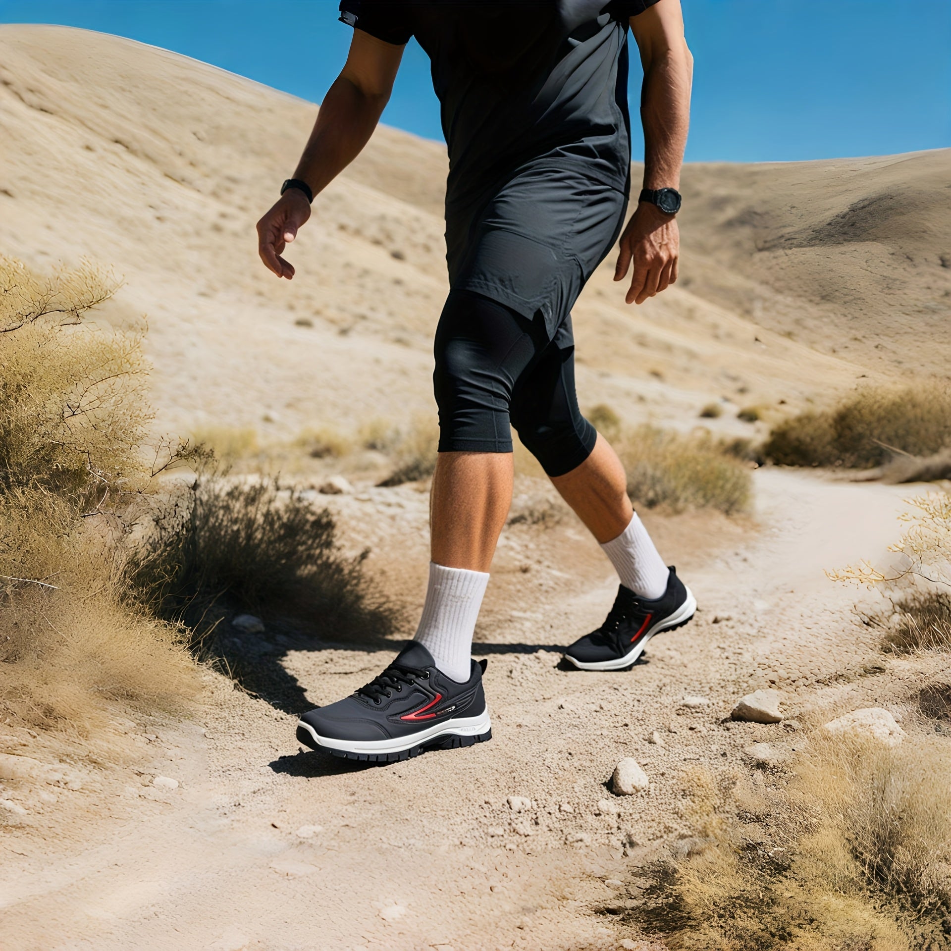 Men's Black Faux Slip-On Winter Sneakers Waterproof Casual Sports Low Top Round Toe