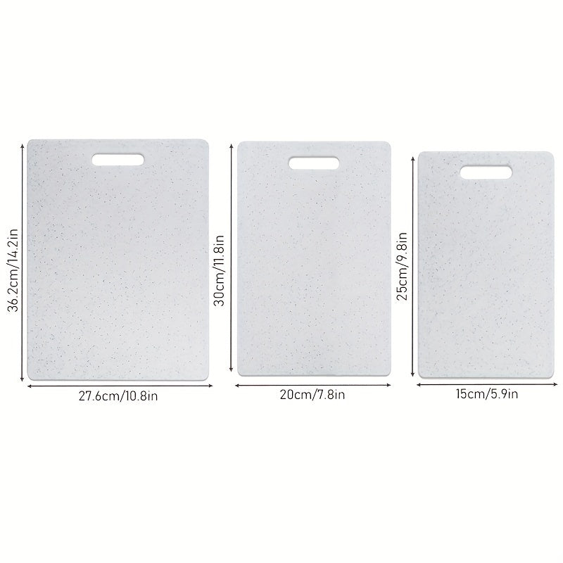 Kitchen Cutting Board Set 1 or 3 Pieces Durable Plastic Food Prep Boards