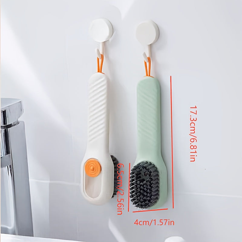 Cepillo de lavandería multiusos con dispensador de jabón, plástico duradero para ropa y ropa de cama