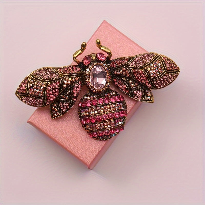 Модная кристальная брошь в виде пчелы с блестящими стразами - стильная заколка для поднятия настроения