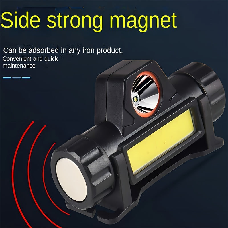 Multi-Functional LED Headlamp with COB Light USB Rechargeable Waterproof Non-Waterproof