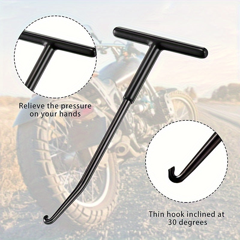 Motorcycle Exhaust Pipe Spring Pull Hook T-Shaped Disassembly Tool