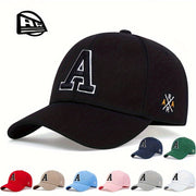 Men's Baseball Cap with A Letter Embroidery Lightweight Sun Protection Casual Outdoor Cap for Spring and Autumn Travel