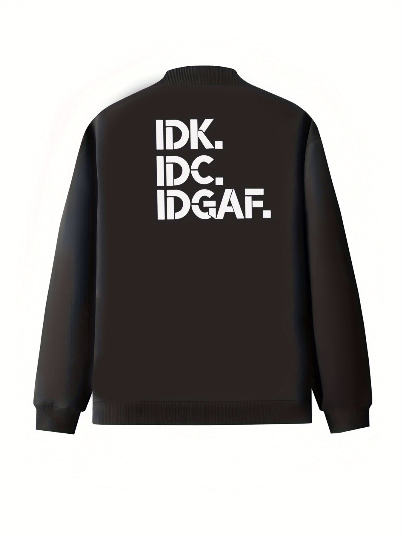 Women's Oversized Black Jacket with Bold Back Print Casual Coat Streetwear