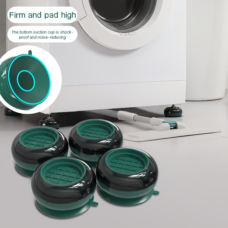 4 Adjustable Support Mats for Washing Machines and Refrigerators Non-Slip Cushions