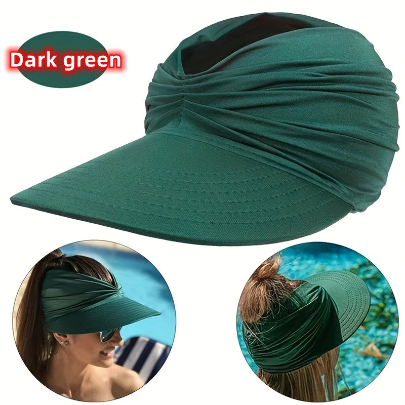 Women’s Sun Hat Nylon Woven Beach Hat with Sun Protection for Spring Summer Autumn