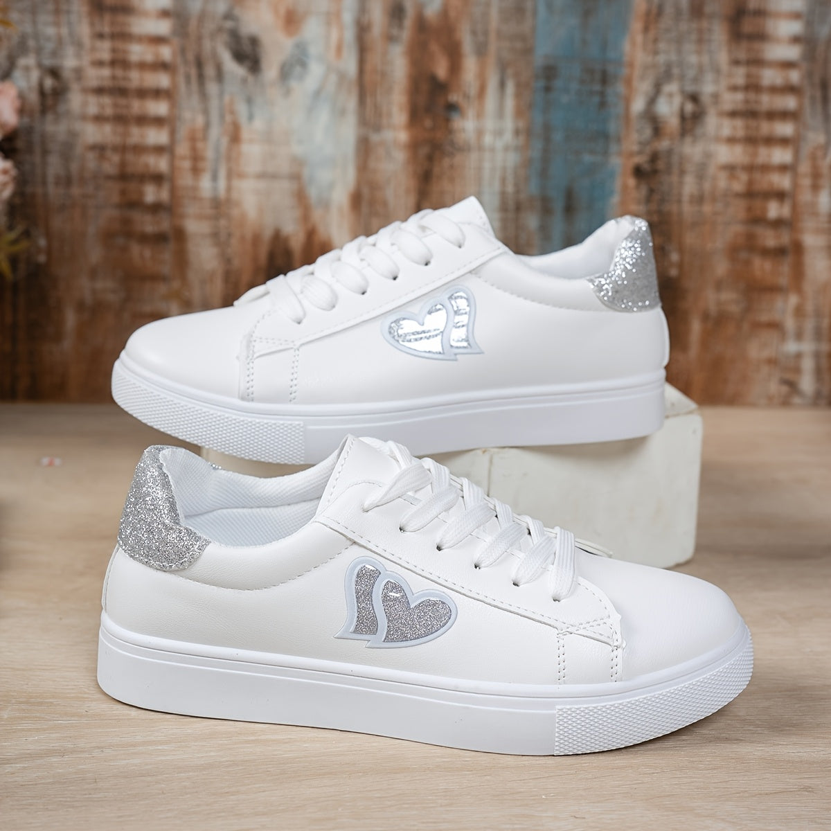 Women's White Sneakers Minimalist Casual Shoes Cushioned Comfort