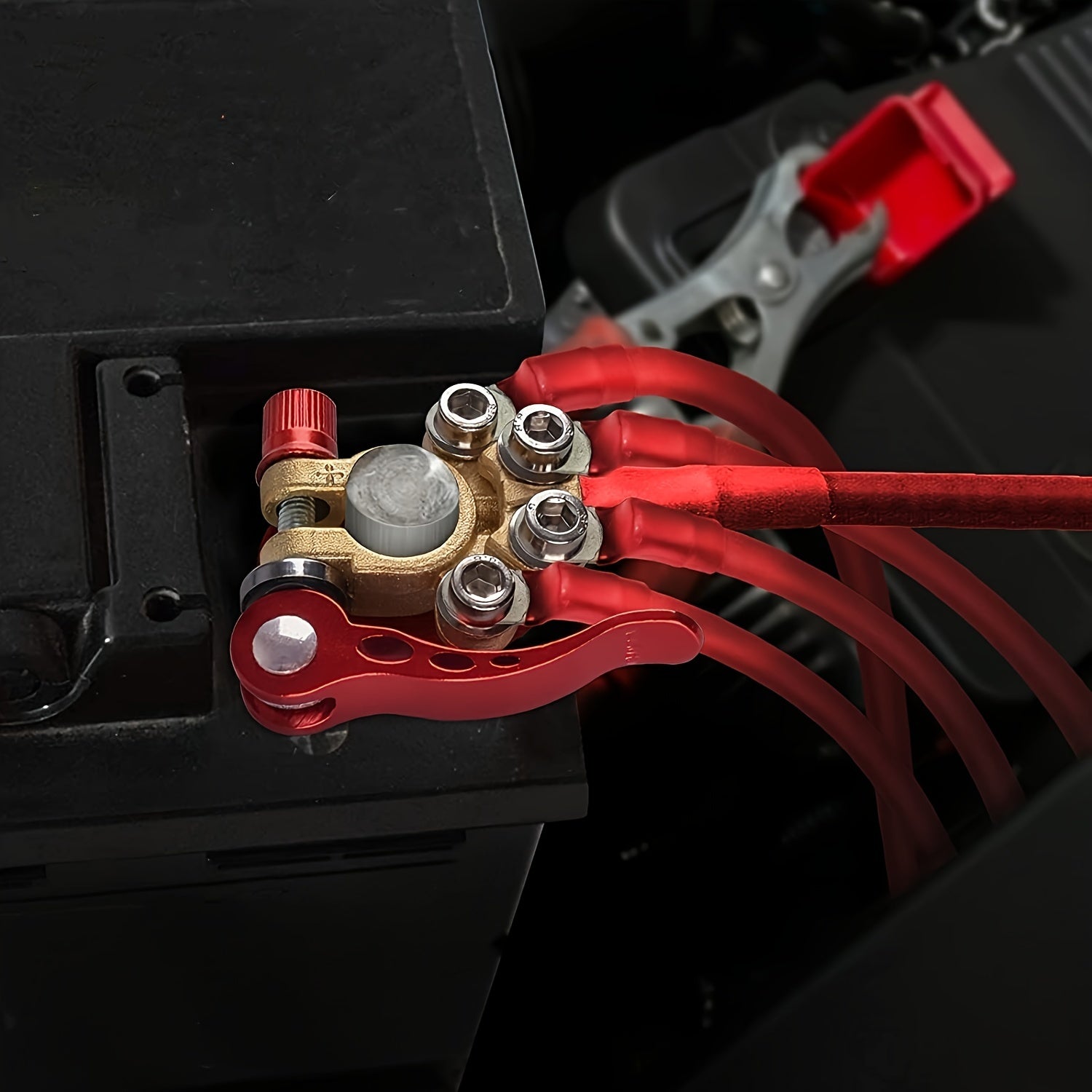 Pair Quick Release Battery Terminal Connectors Aluminum Alloy Car Battery Terminals