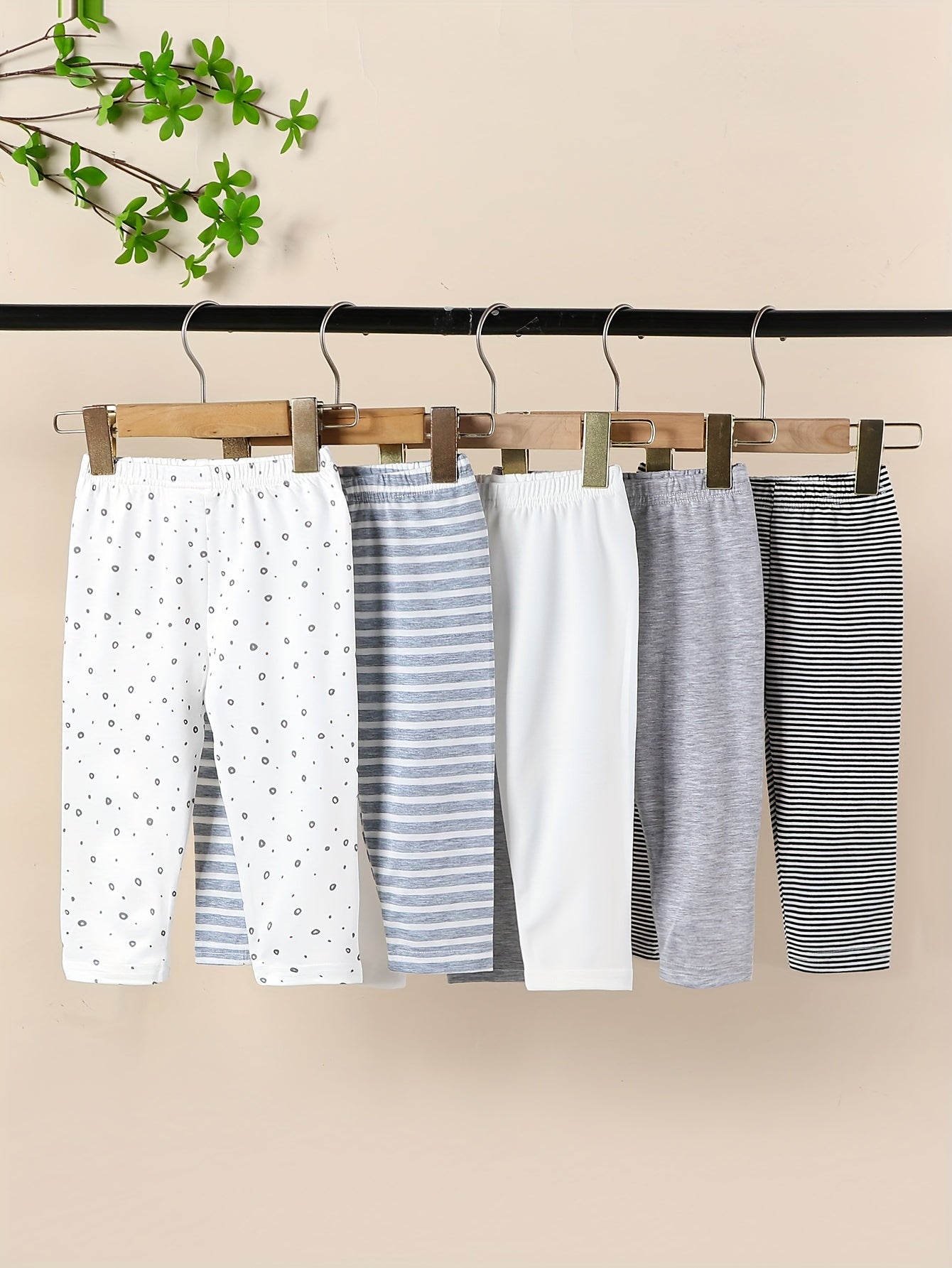 Boys Knit Pants 5-Pack Casual Fit Stretch Polyester with Elastane Spring Fall