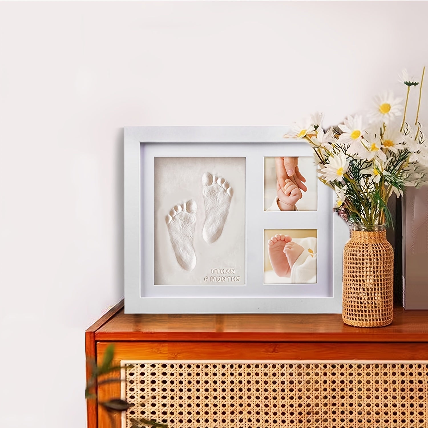 Baby Hand and Footprint Frame Kit for Newborn Keepsake Photo Display