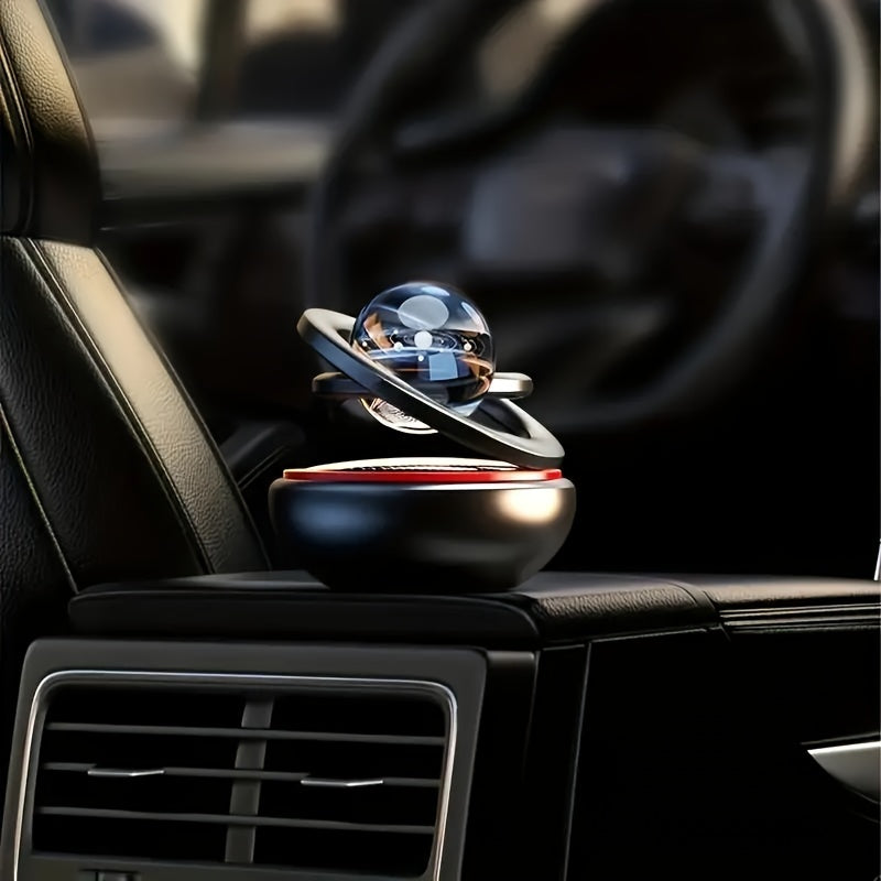 Solar Car Interior Rotation Trim Air Freshener with Paper Scented Tablets