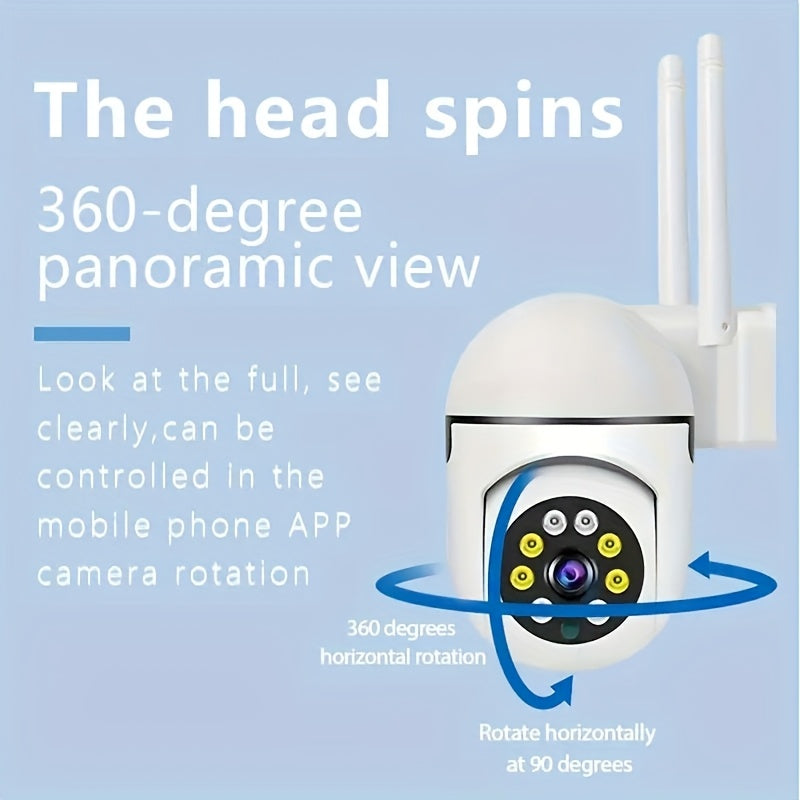 Uydagi va tashqaridagi simsiz xavfsizlik kamerası 1080P kechqurun ko‘rish harakatni aniqlash avtomatik izlovchi