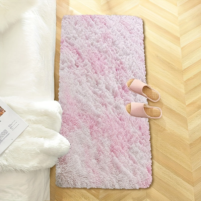 Alfombra de área suave y esponjosa de felpa para sala de estar o dormitorio antideslizante y lavable a máquina