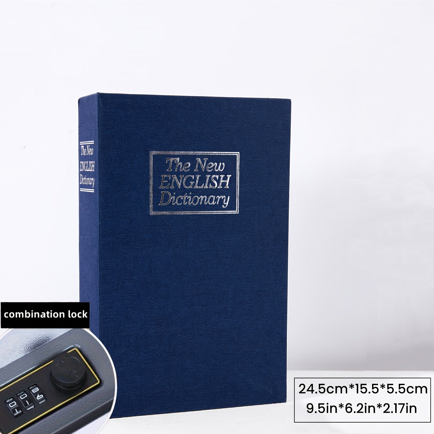 Metal Book Shape Money Box with Password Lock for Valuables Safe Storage