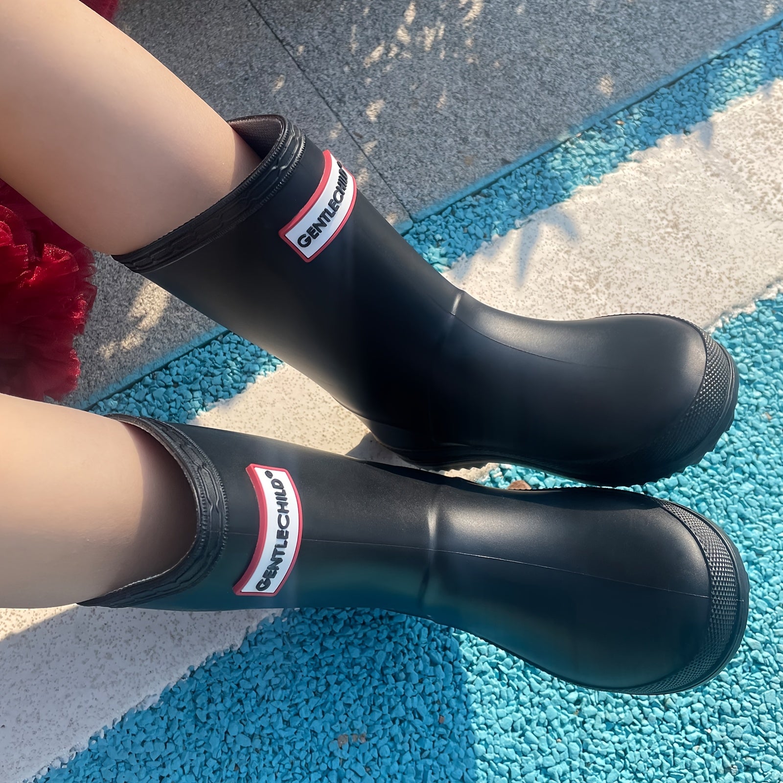 Girls Rain Boots Long PVC Soft Sole All-Season Casual Waterproof