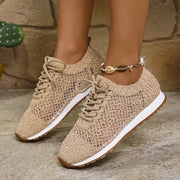 Women’s Summer Mesh Casual Shoes Breathable Fabric Rubber Sole Solid Color