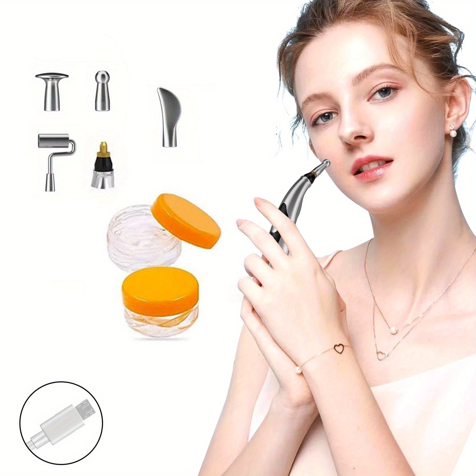 Bolígrafo de masaje eléctrico con 9 configuraciones, pantalla digital, recargable para espalda, cintura y piernas