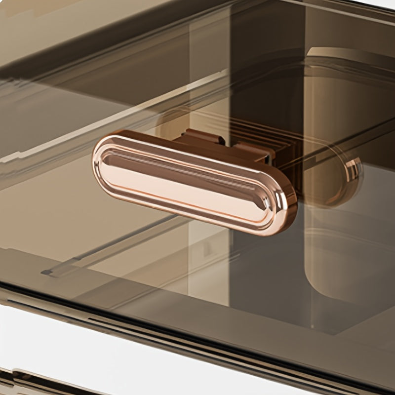 All-in-One Cosmetic Organizer with Drawers and Large Capacity Dustproof Makeup Storage Case