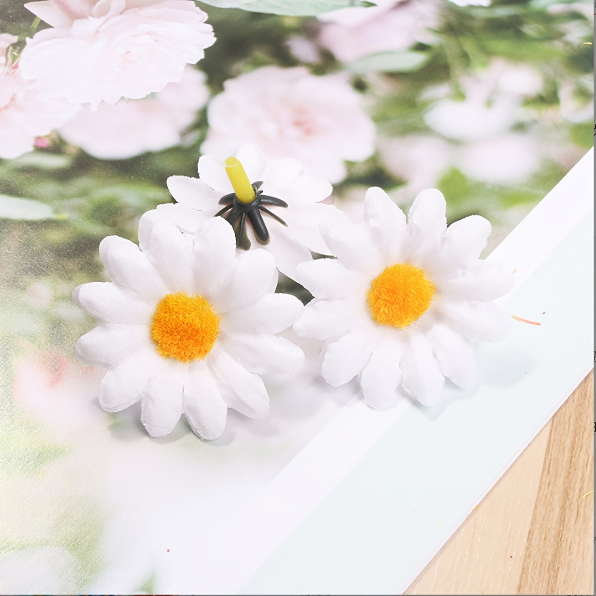 Artificial White Daisy and Chrysanthemum Flower Heads for Wedding and Holiday Decor