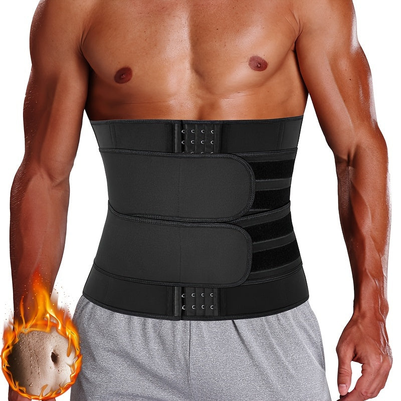 Men's Neoprene Waist Trainer Tummy Sheath Sauna Body Shaper Belt Sports Style