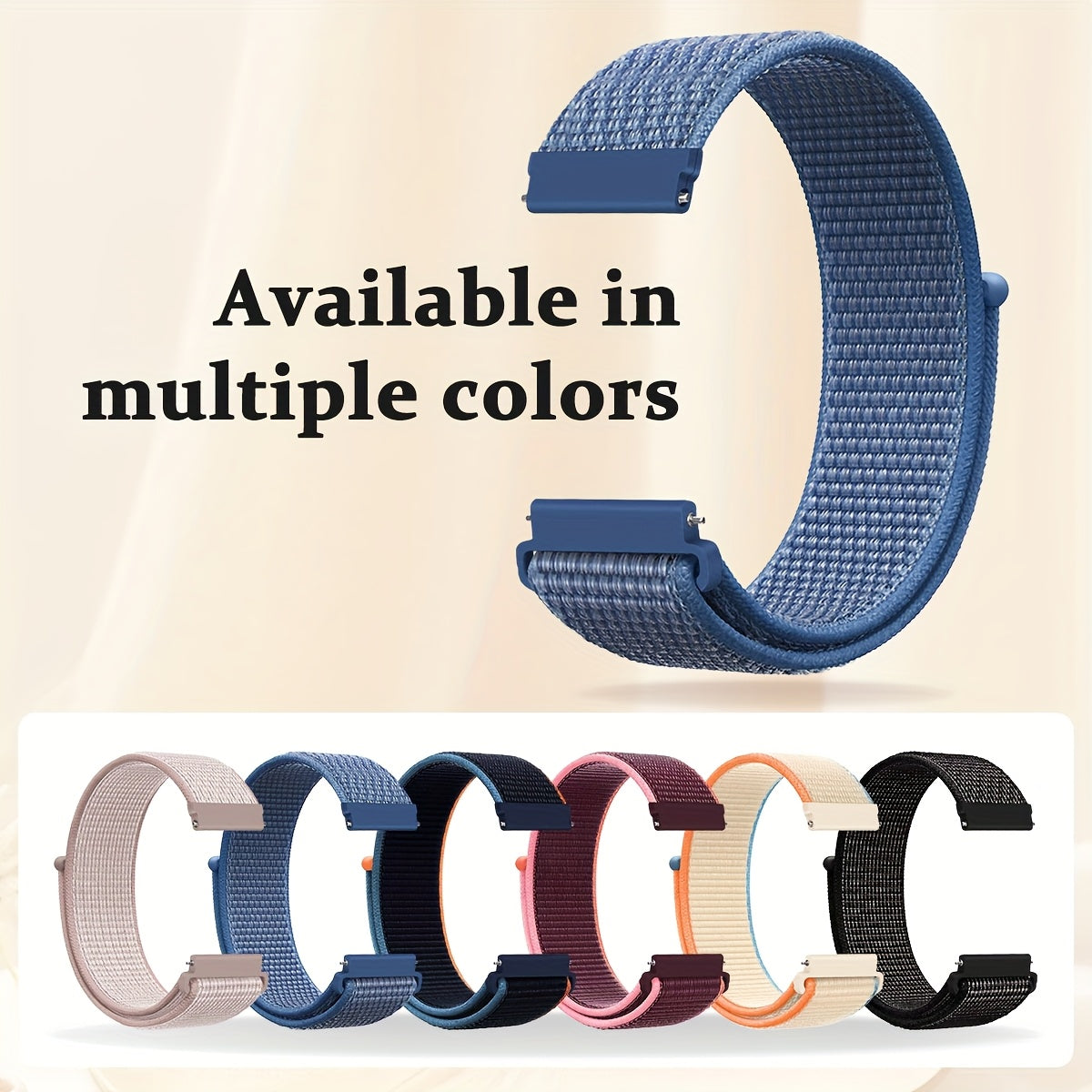 Nylon Watch Band Compatible with 20mm and 22mm Nylon Loop Straps